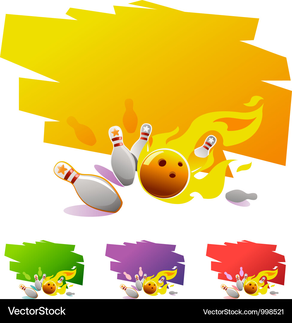 18 bouling notebookdesign element for bowling spor vector image