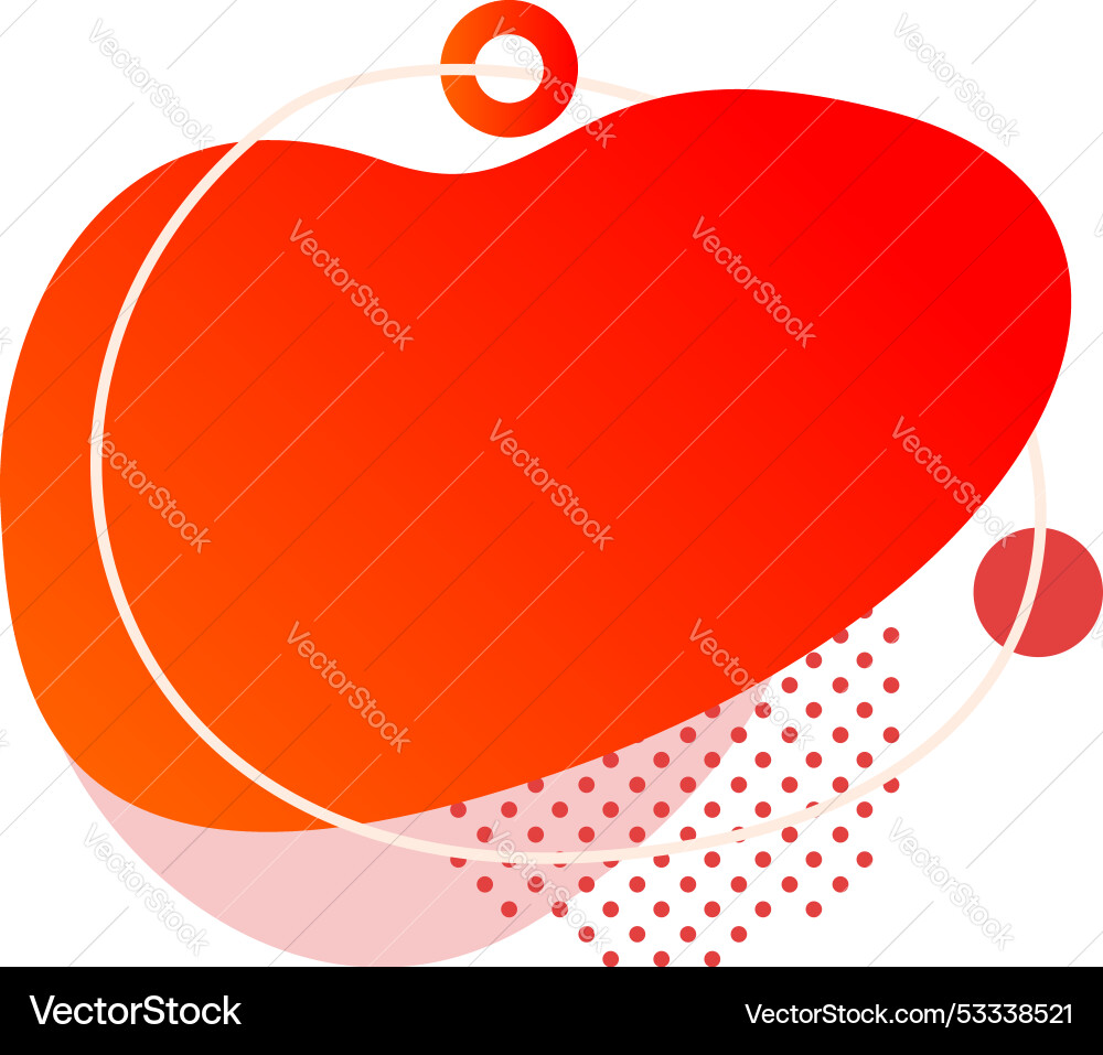 Abstract red gradient shape with circles Abstract red gradient shape with circles vector image