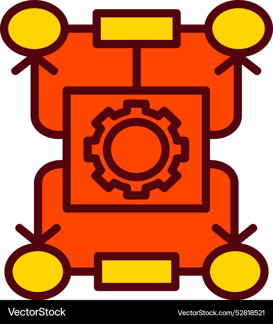 Algorithm Icon Design Vektorbild
