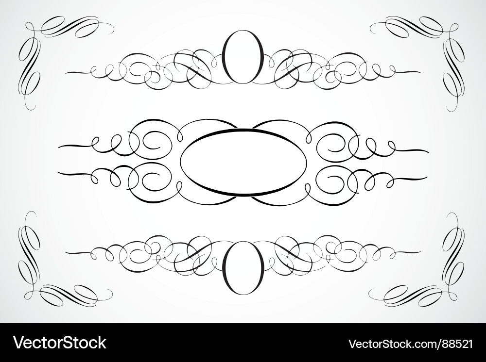 Elegant Swirl Patterns Vector Image