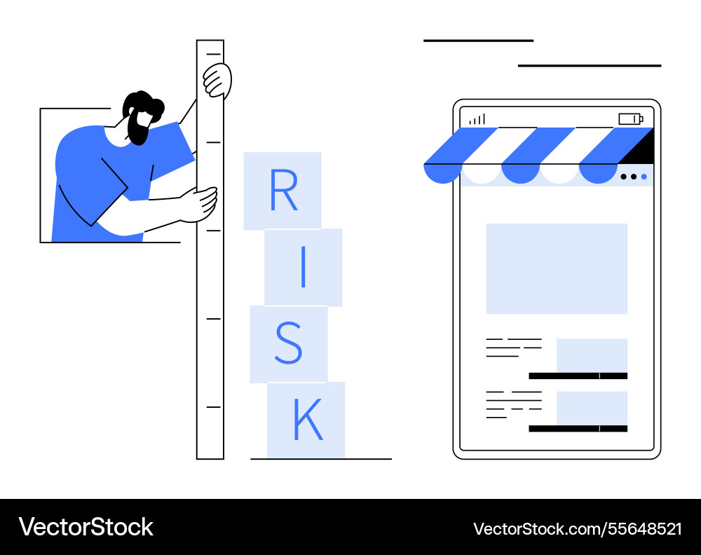 Evaluating risk levels with business metrics Evaluating risk levels with business metrics vector image
