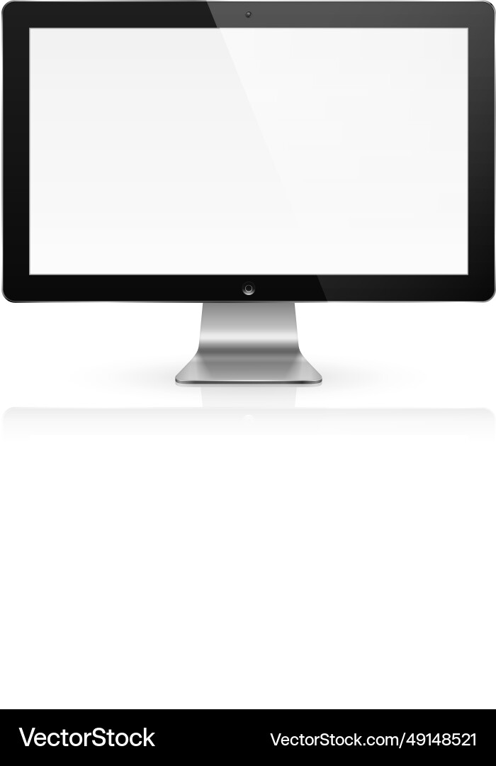 Realistic of computer monitor with blank screen Realistic of computer monitor with blank screen vector image