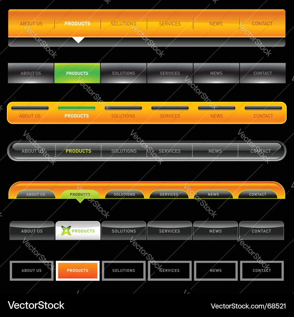 Website Navigation Menu Templates vector image