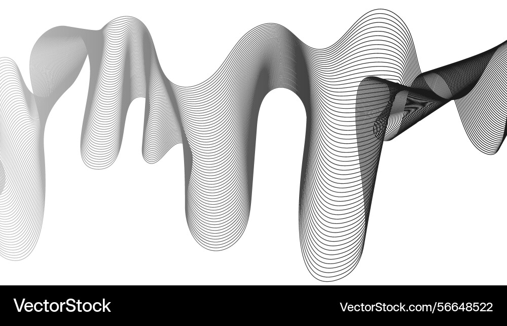 Abstract backdrop with grey wave gradient lines Vector Image