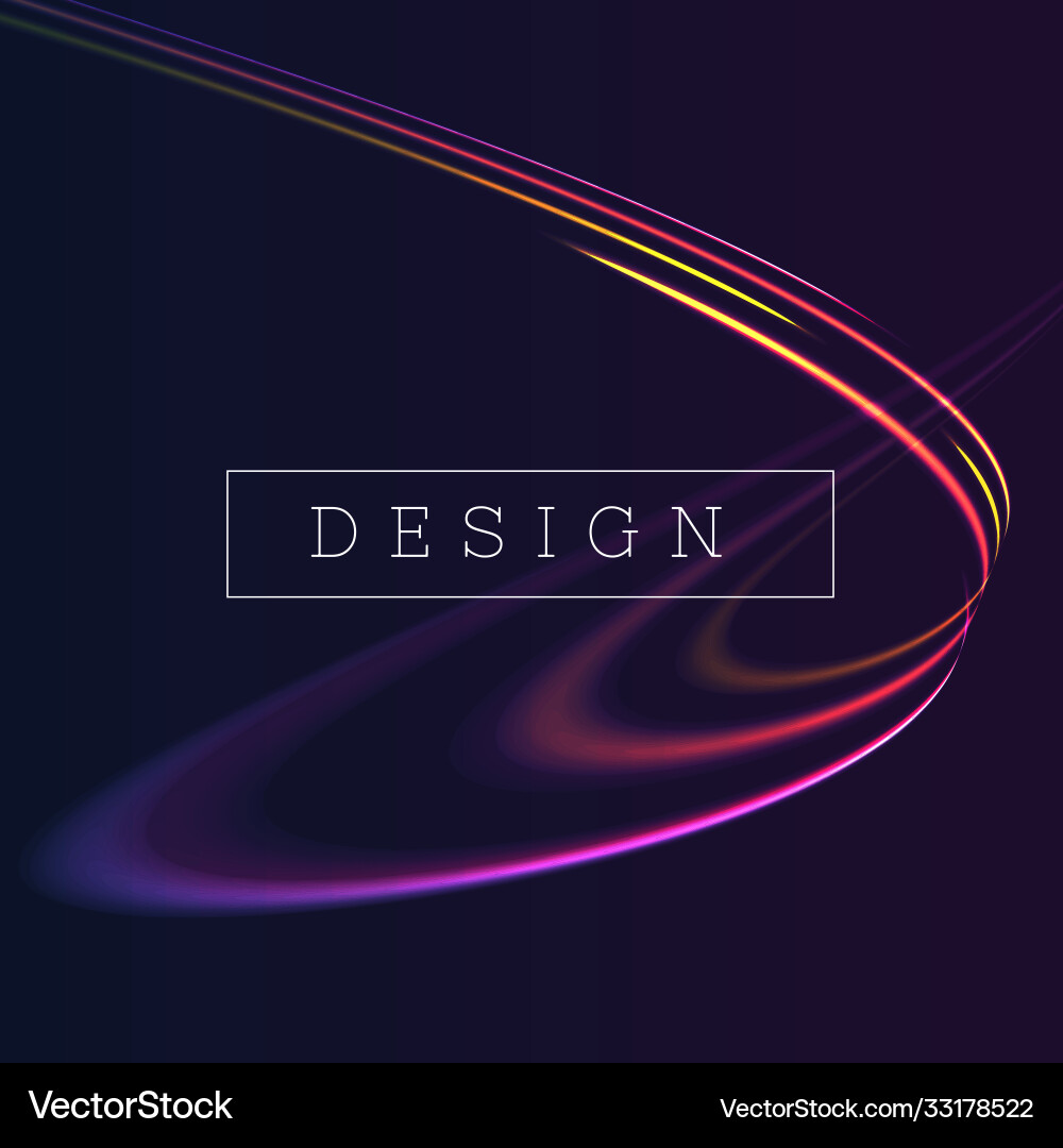 Abstract Neon Fluid Loop vector image
