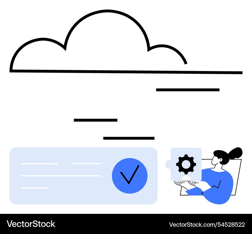 Cloud integration with team collaboration and task Cloud integration with team collaboration and task Vector Image