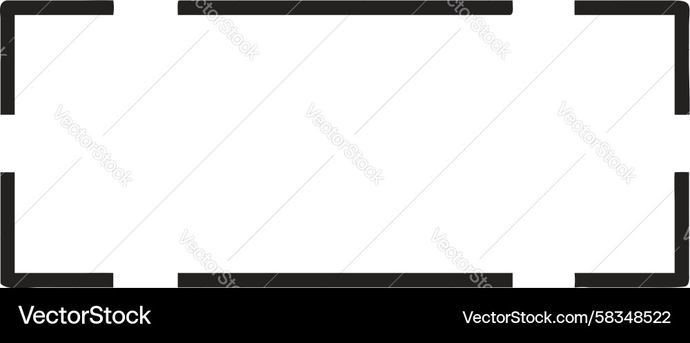 Dashed Rectangle Border Vector Image
