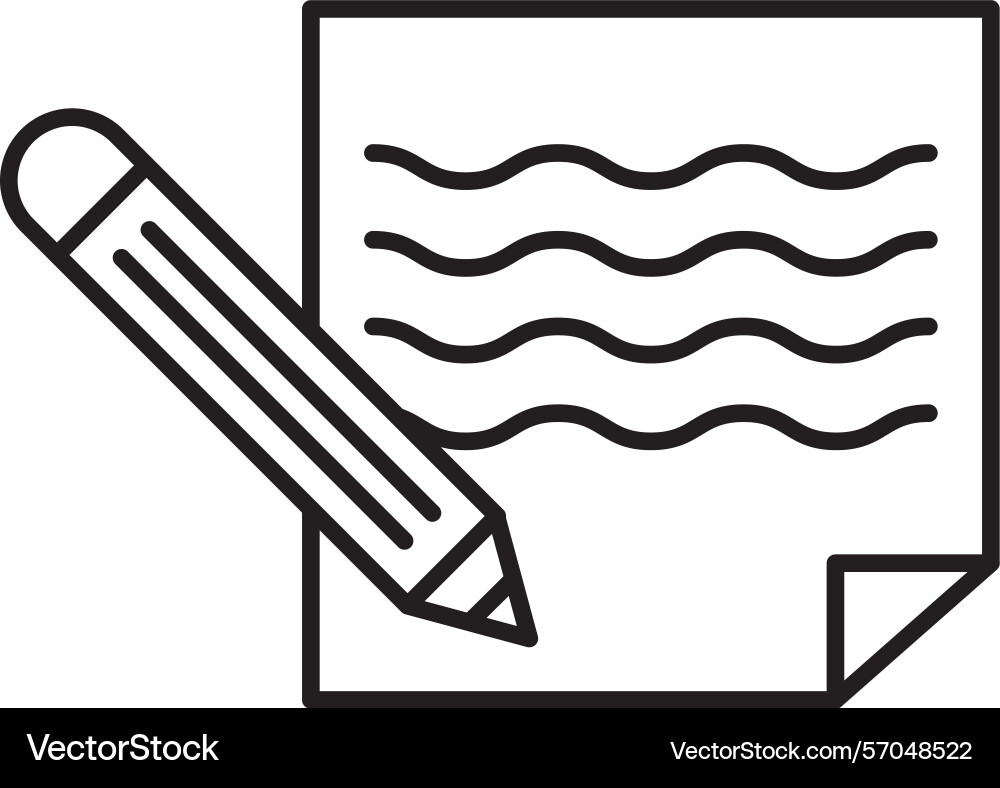 Draft note line icon design Vector Image