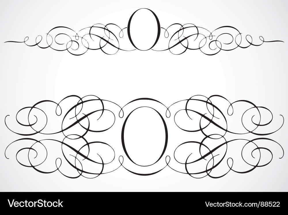 Elegant Calligraphic Scroll vector image