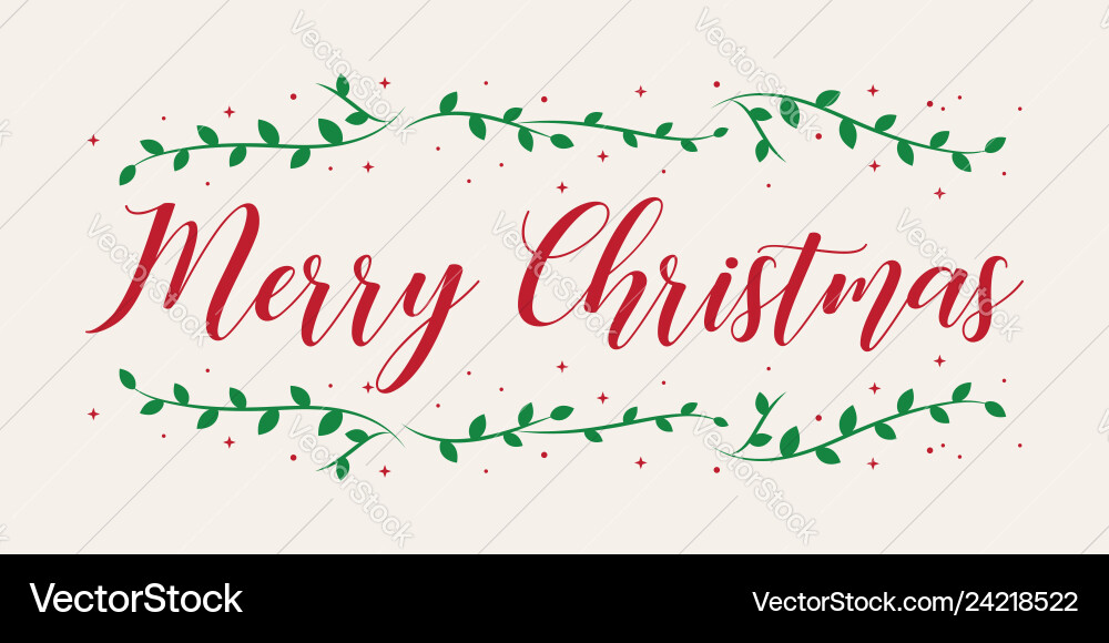 Elegante Weihnachtsblumen Text Hintergrund Vektorbild