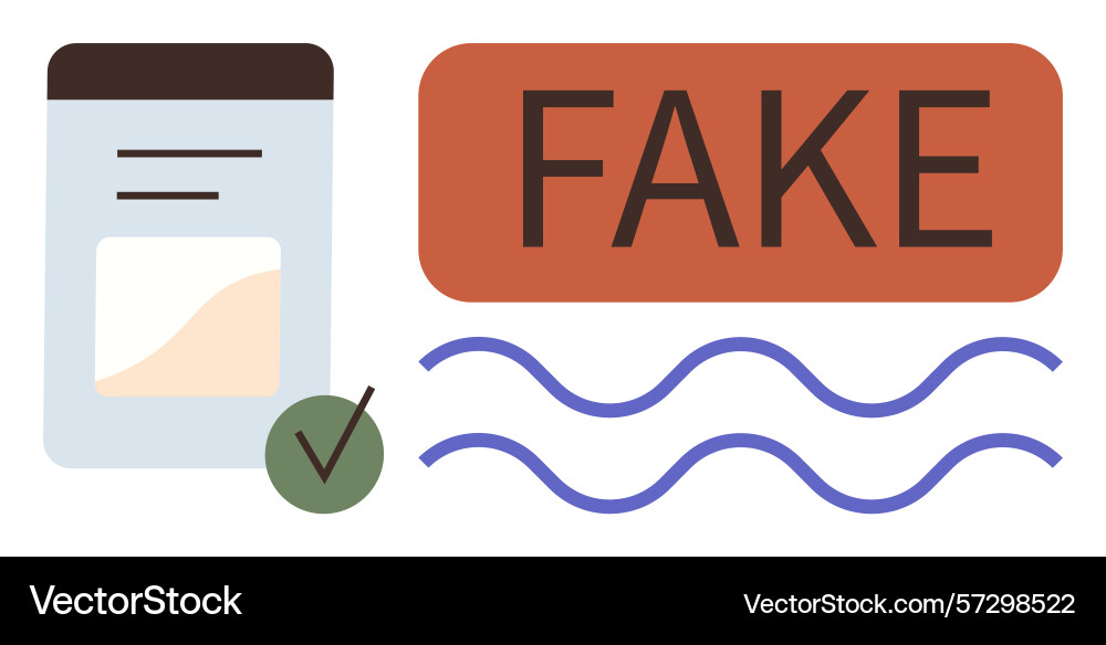 Identifying fake products with validation Vector Image