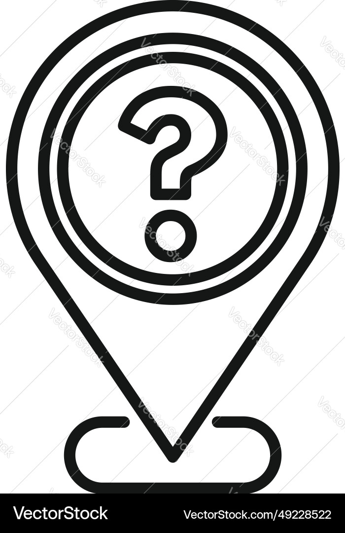 Location anonymous icon outline mark user vector image