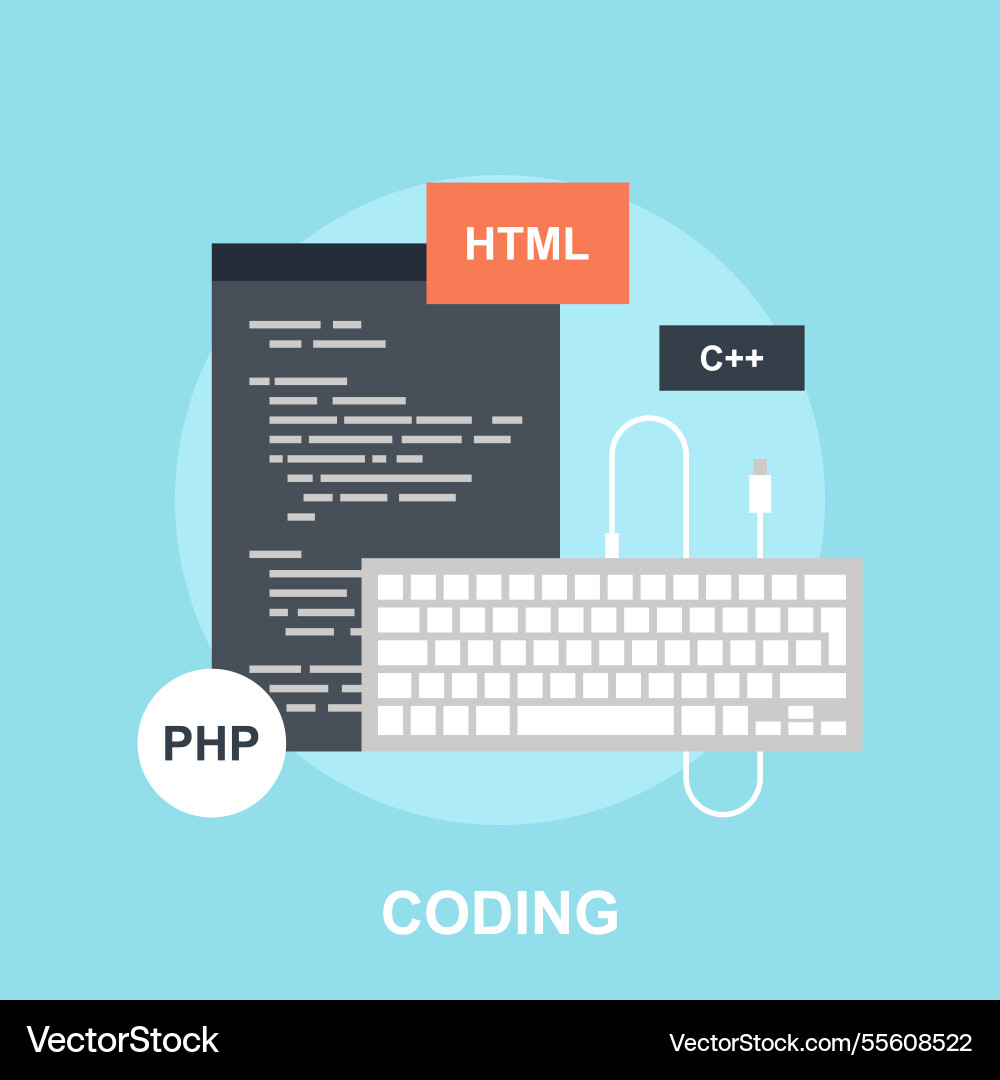 Program coding concept vector image