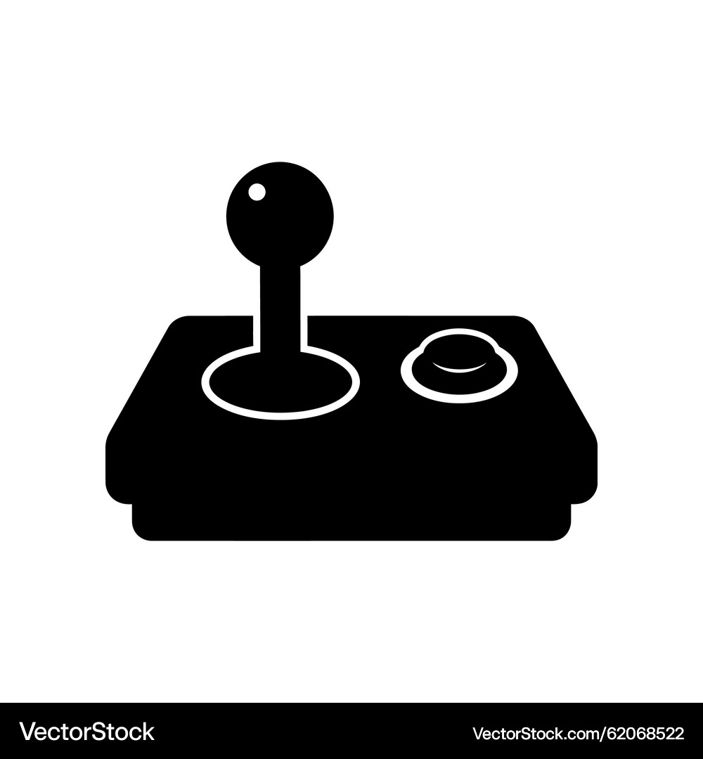 Retro Black Joystick Controller – Royalty-Free Vector | VectorStock