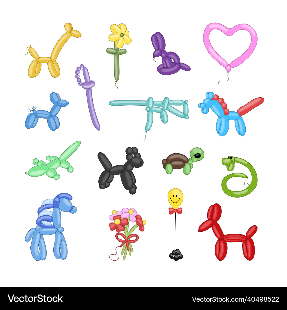 Toy balloons collection Toy balloons collection vector image