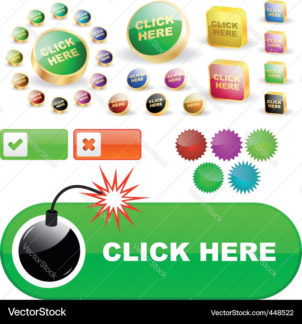 Web Buttons Sammlung Vektorbild