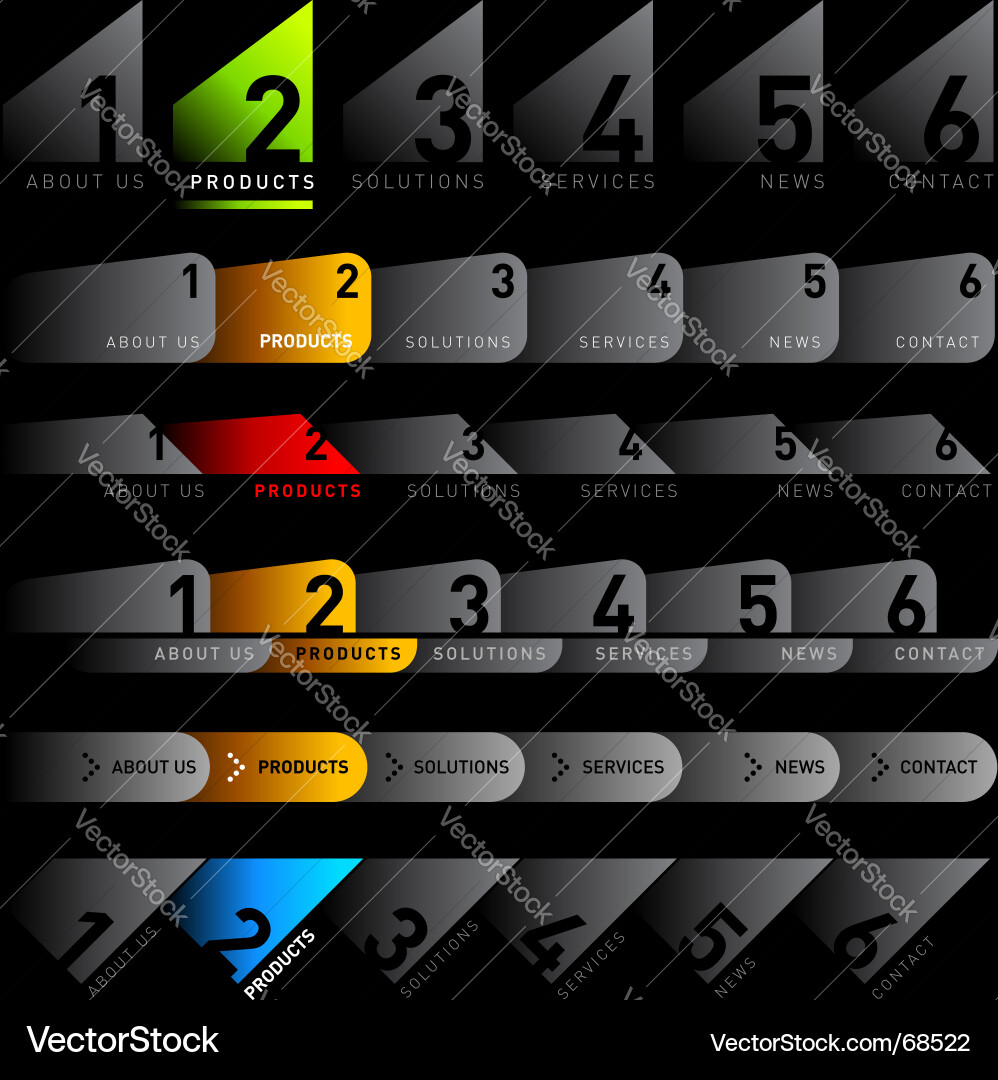 Web Navigation Menu Vector Image