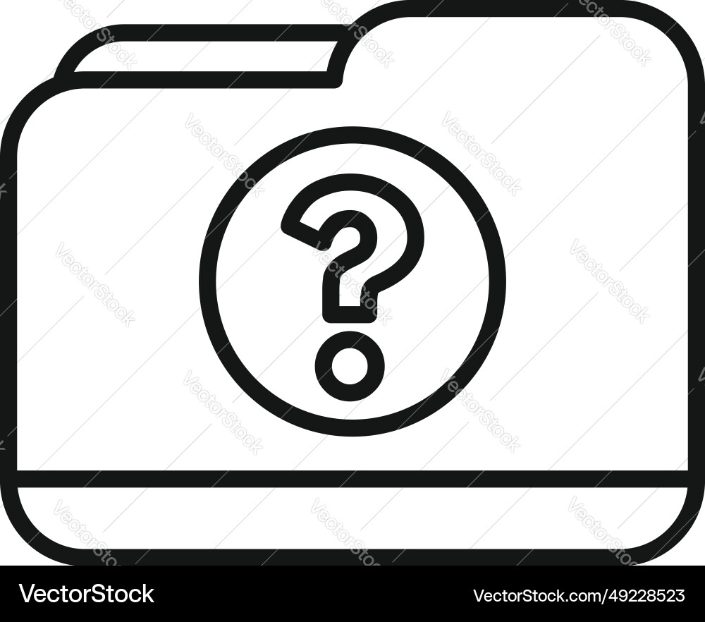 Anonymous hidden folder icon outline data Anonymous hidden folder icon outline data vector image