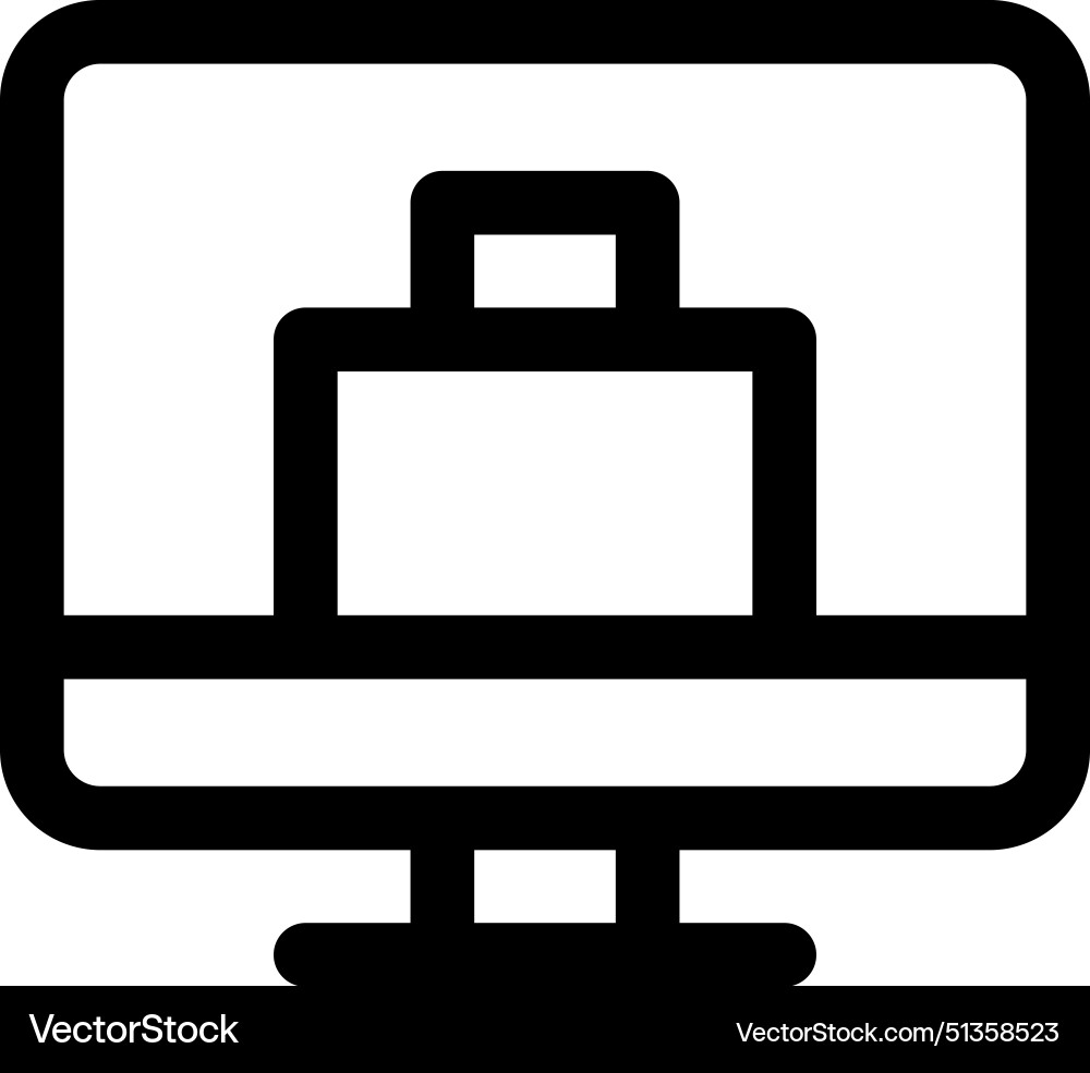 Baggage icon thin linear style design isolated Baggage icon thin linear style design isolated vector image