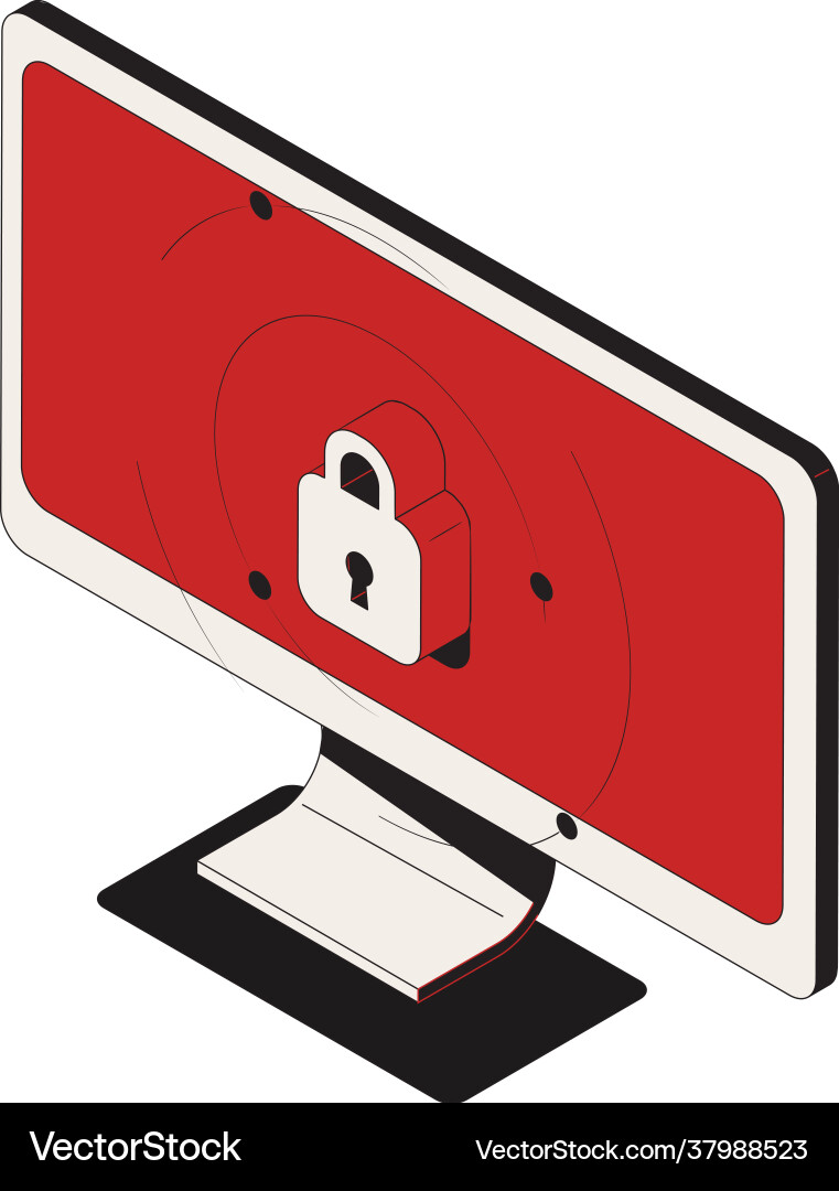 Cyber security icon vector image