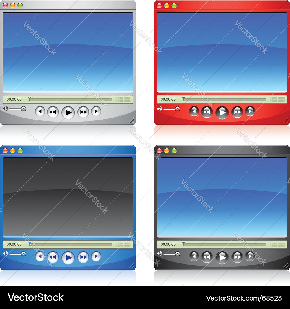Modern Media Player Interface Vector Image