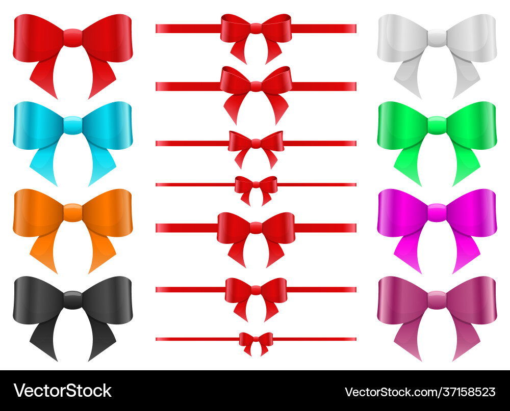 Tied bow design isolated on white background Vector Image