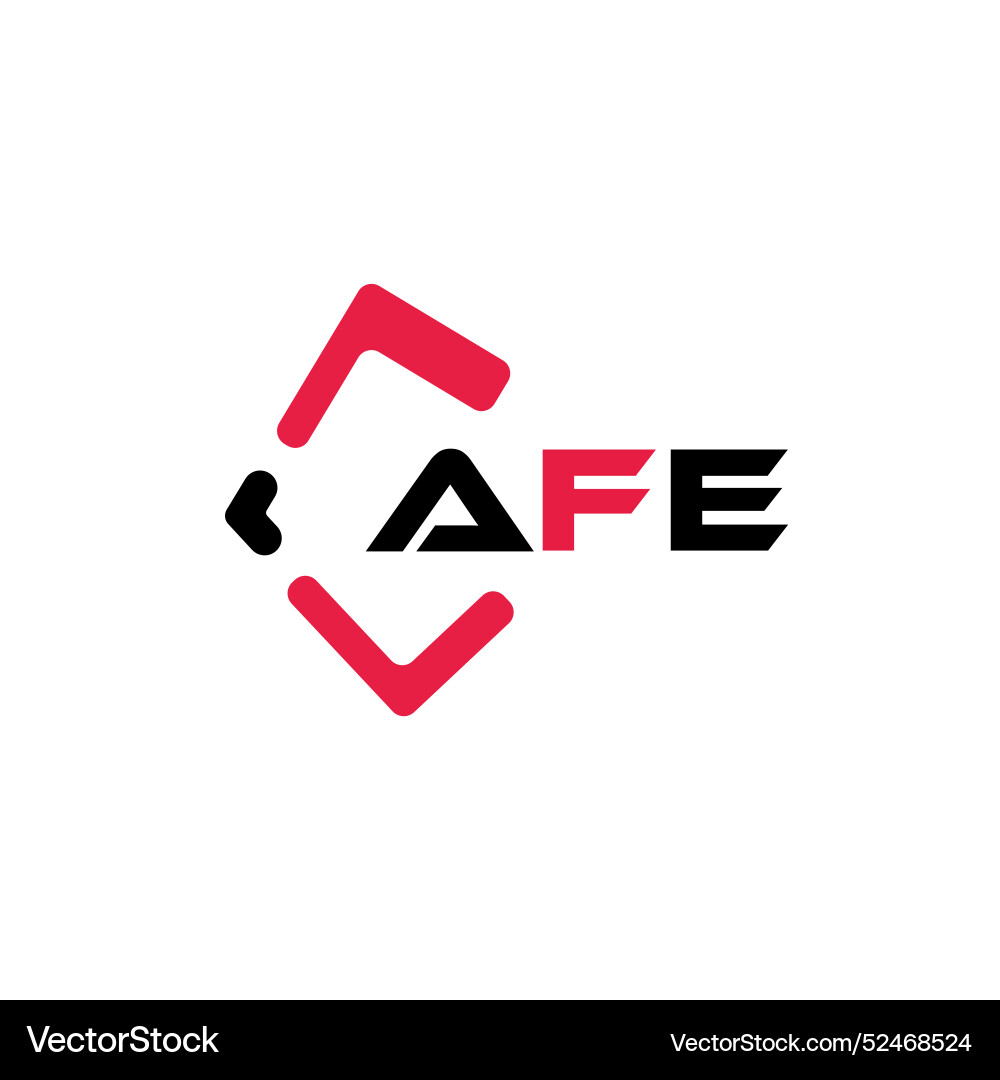 Afe creative minimalist letter logo unique Afe creative minimalist letter logo unique vector image