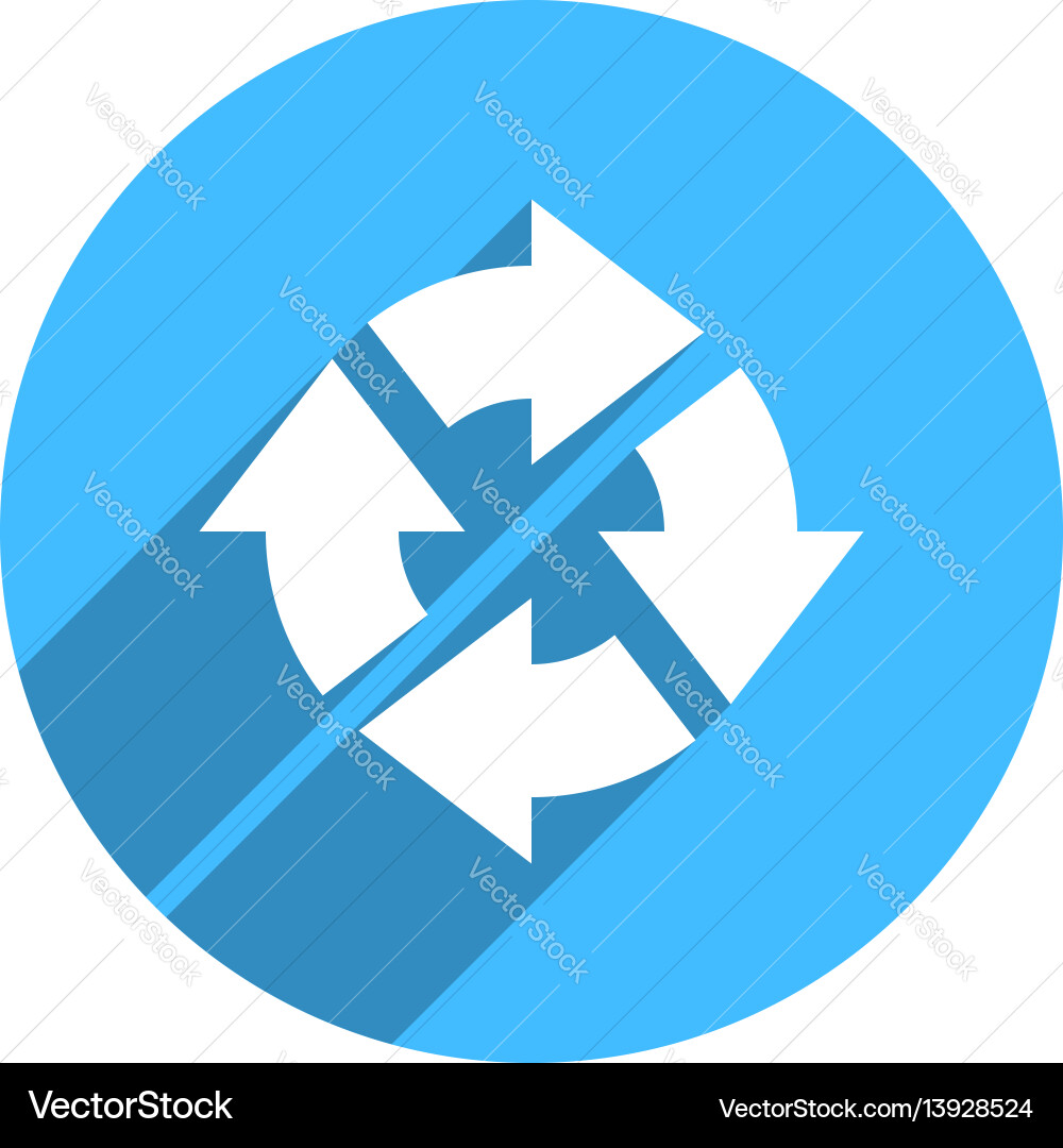 Arrow sign rotation icon circle button Arrow sign rotation icon circle button vector image