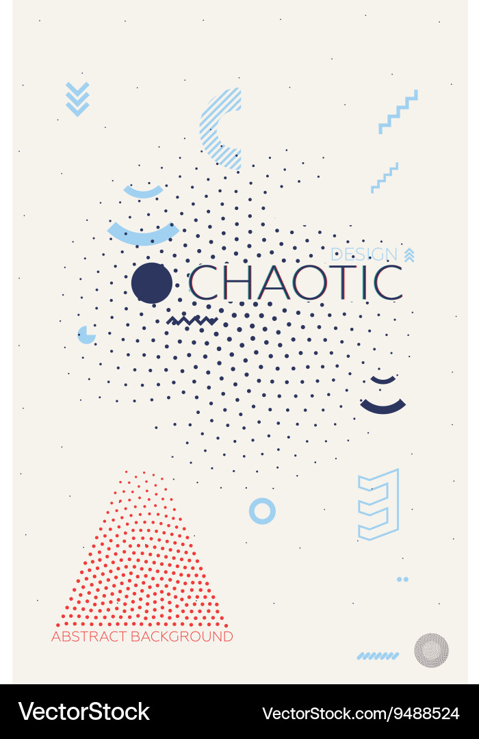 Dynamic Geometric Chaos Background vector image