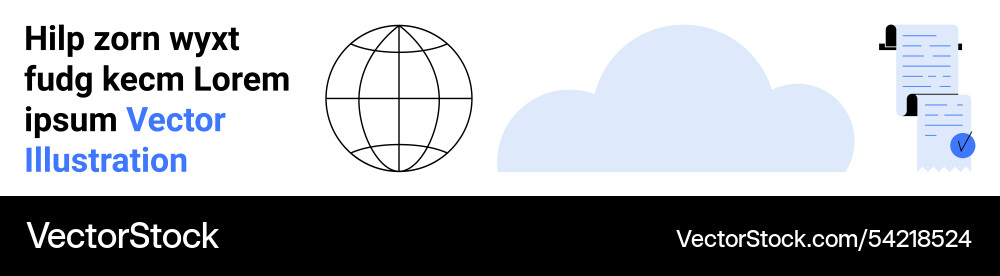 Global connectivity and cloud data storage Global connectivity and cloud data storage vector image