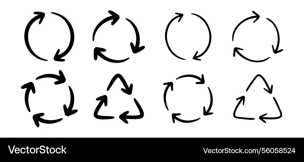 Recycle arrow icon or using recycling resources Recycle arrow icon or using recycling resources vector image