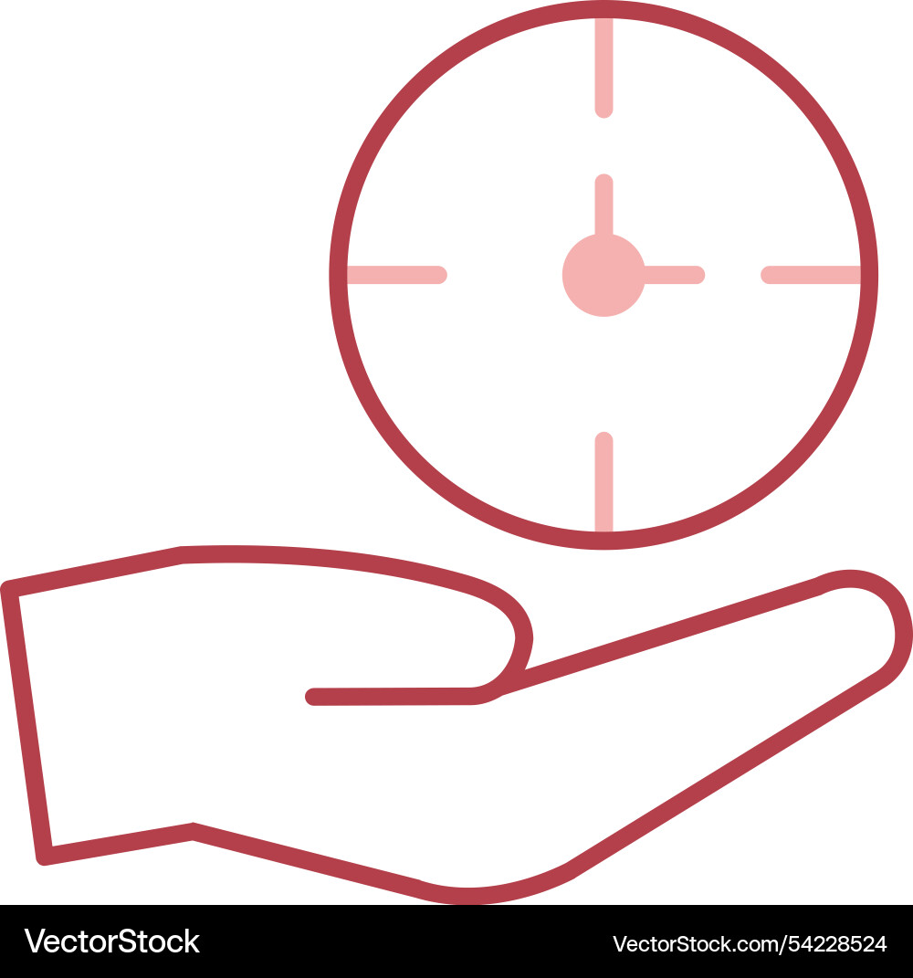 Time save line fill icon Vector Image