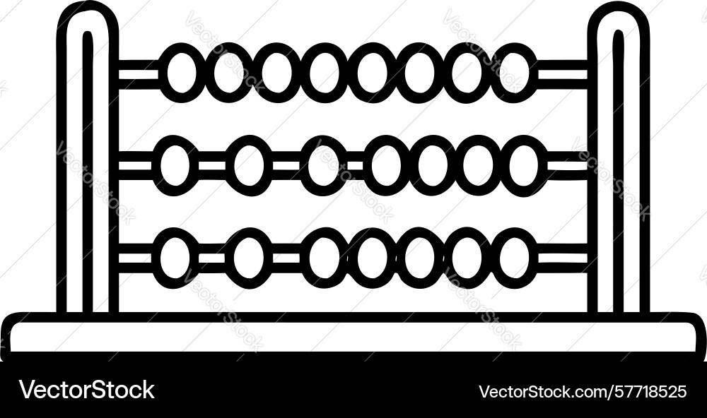 Abacus counting tool outline icon design Vector Image