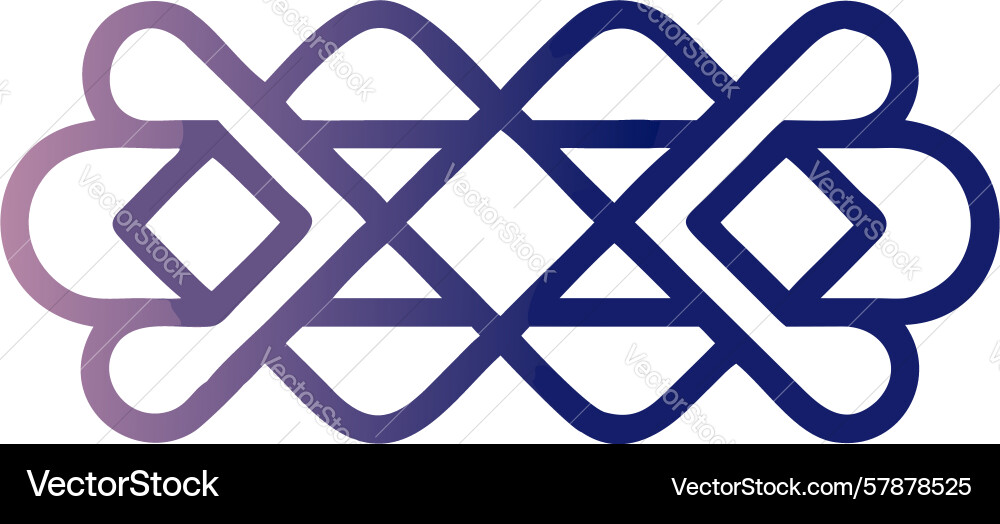 Abstract geometric interlocking pattern design vector image