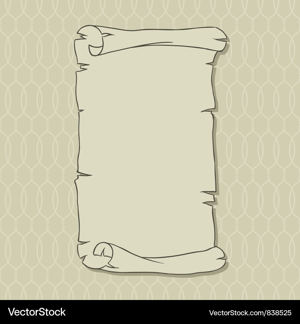 Antique Scroll Page Background Vector Image