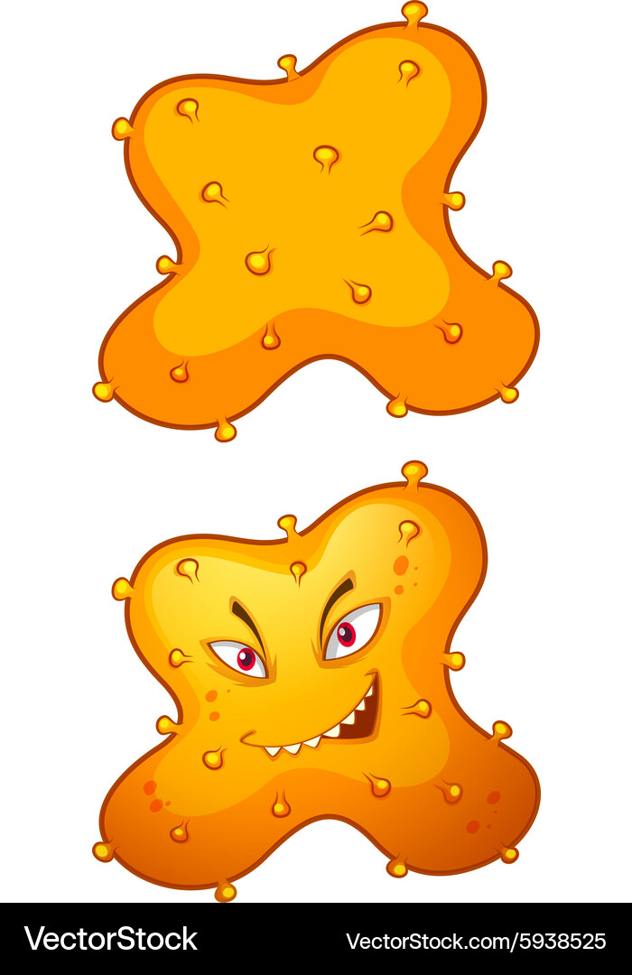 Bacteria with front and back view Vector Image
