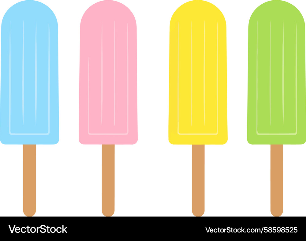 Pastel Popsicle Array Vector Image