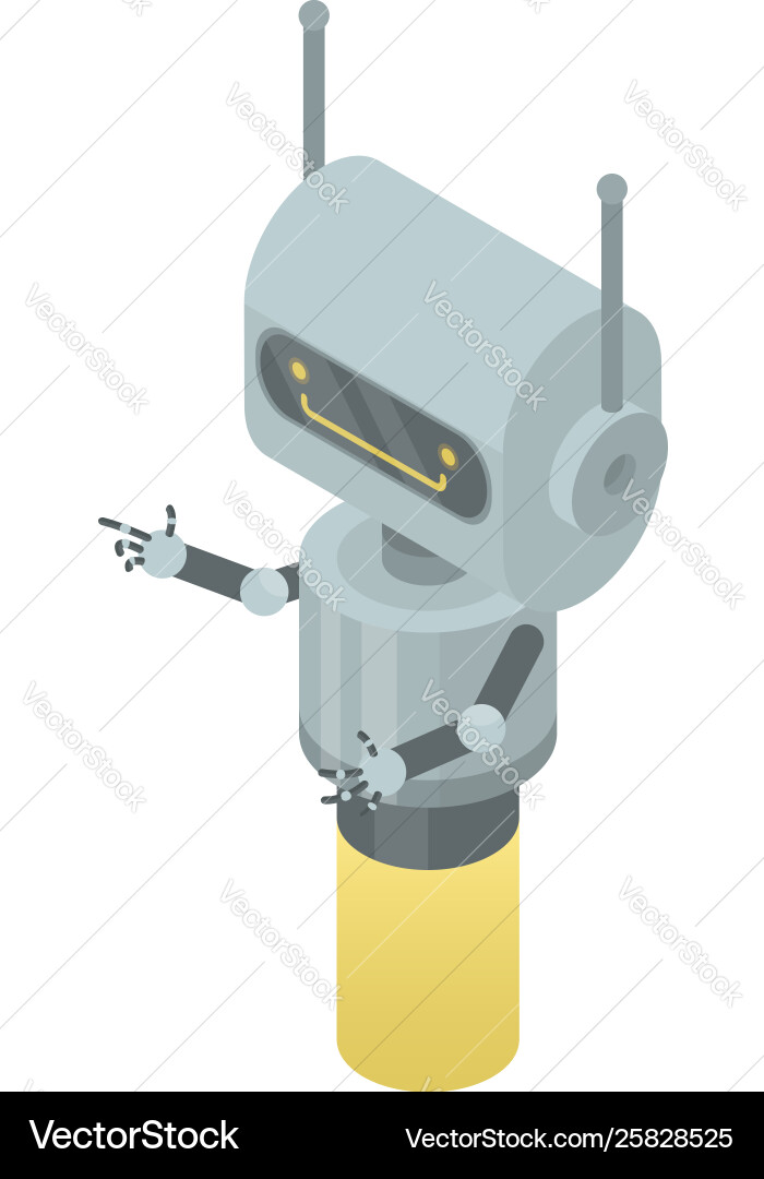 Robot chatbot icon isometric style vector image