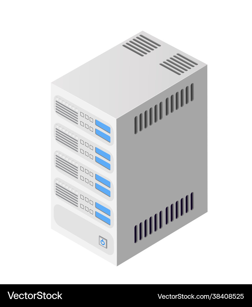 Single server network technology connection Single server network technology connection vector image