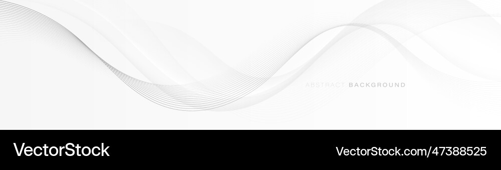 Smooth Gray Wave Abstract Background vector image