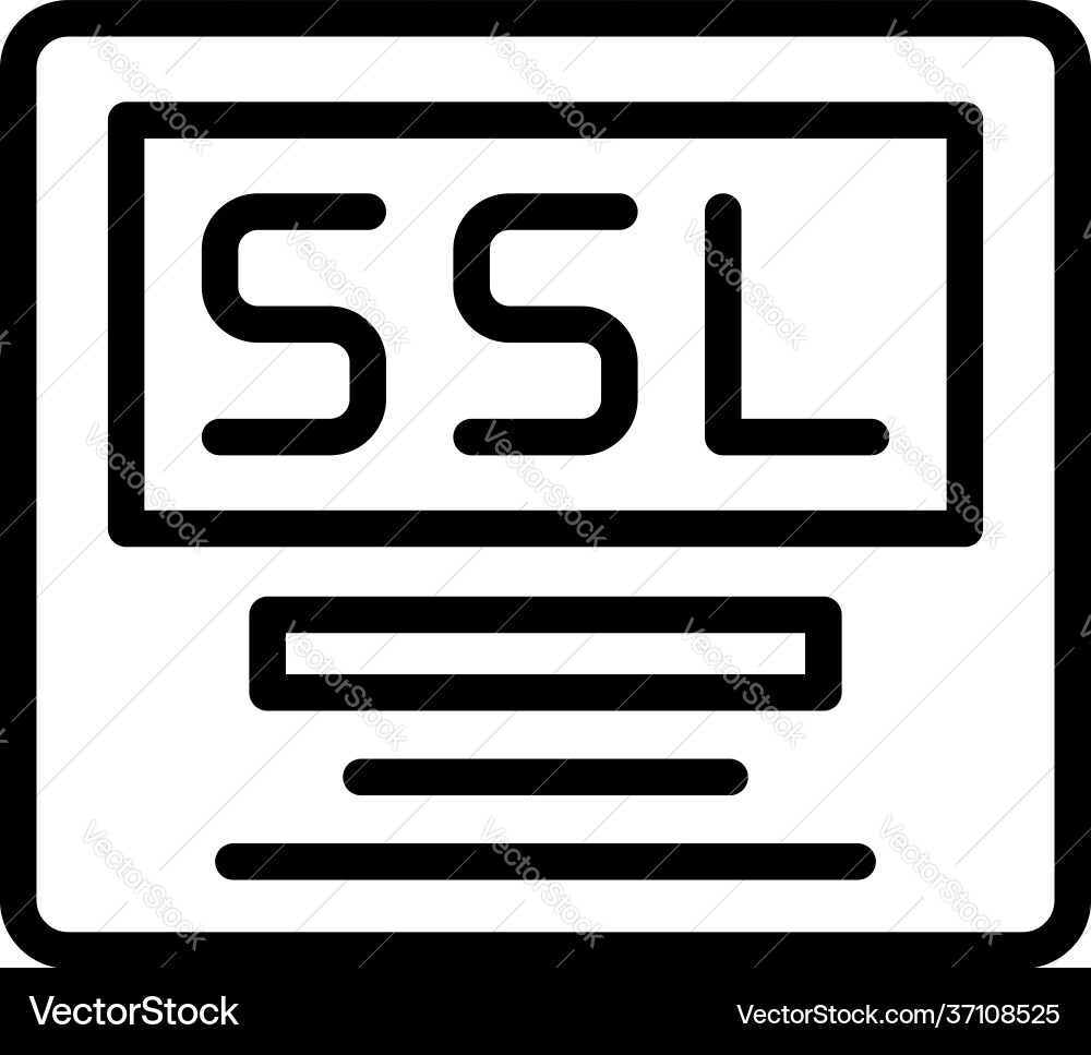 Ssl security icon outline style Ssl security icon outline style vector image