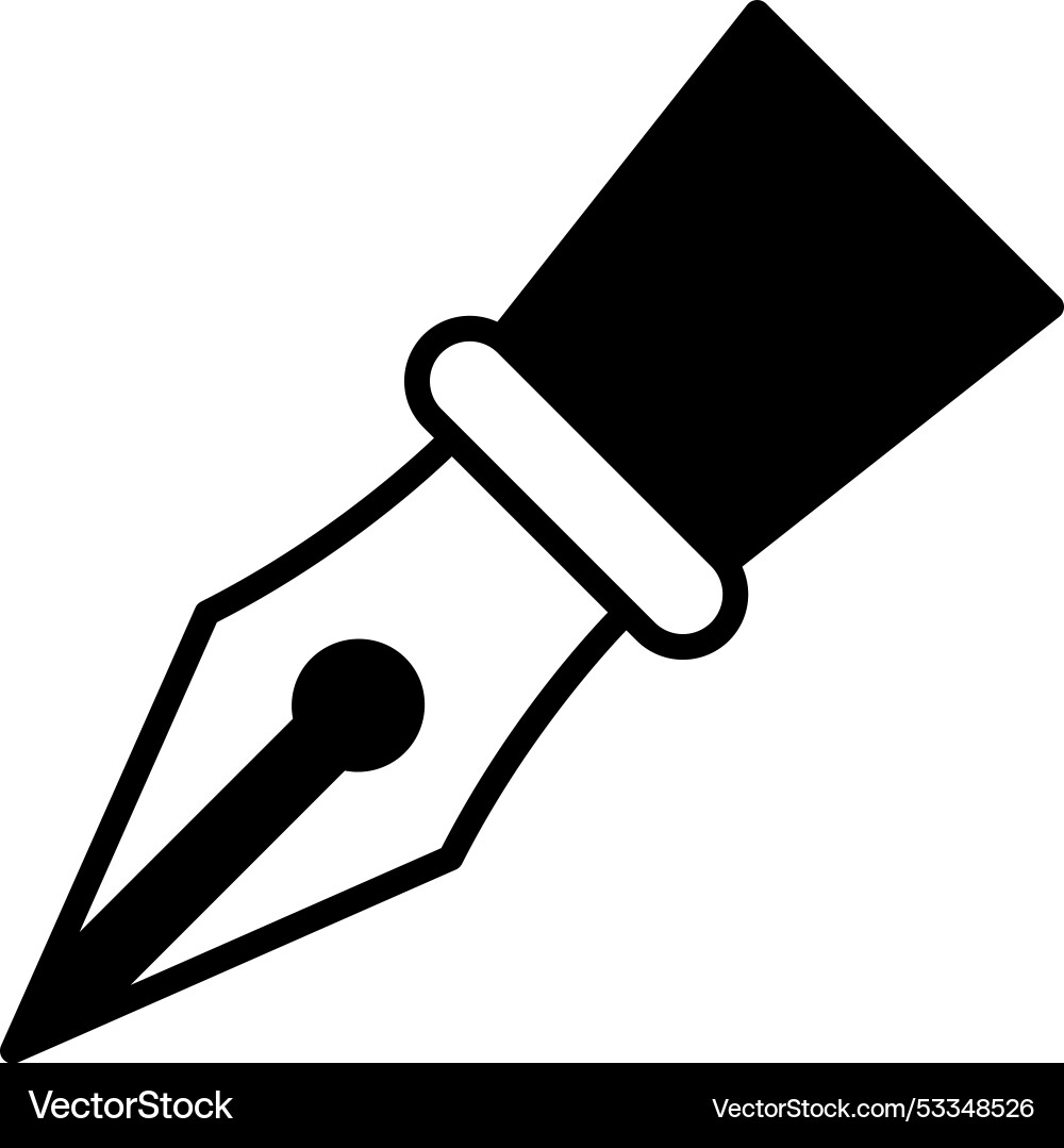 A pen with tip in line style A pen with tip in line style vector image