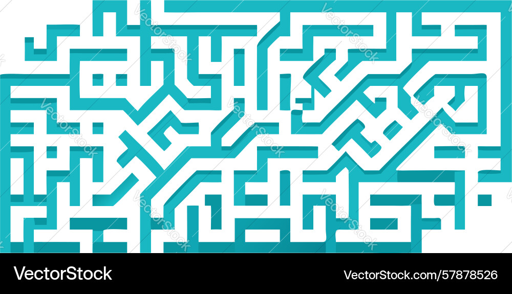 Abstract maze-like geometric pattern design Vector Image