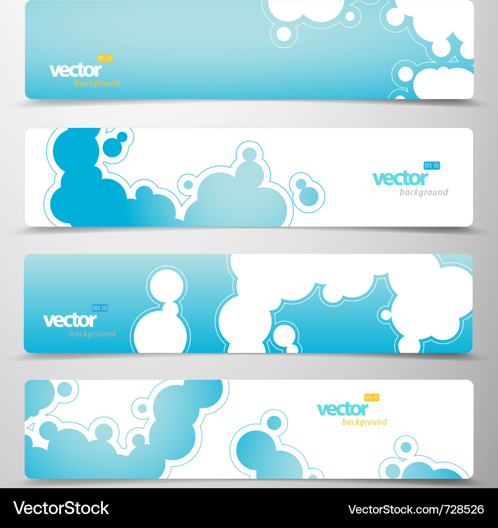 Abstract web headers vector image
