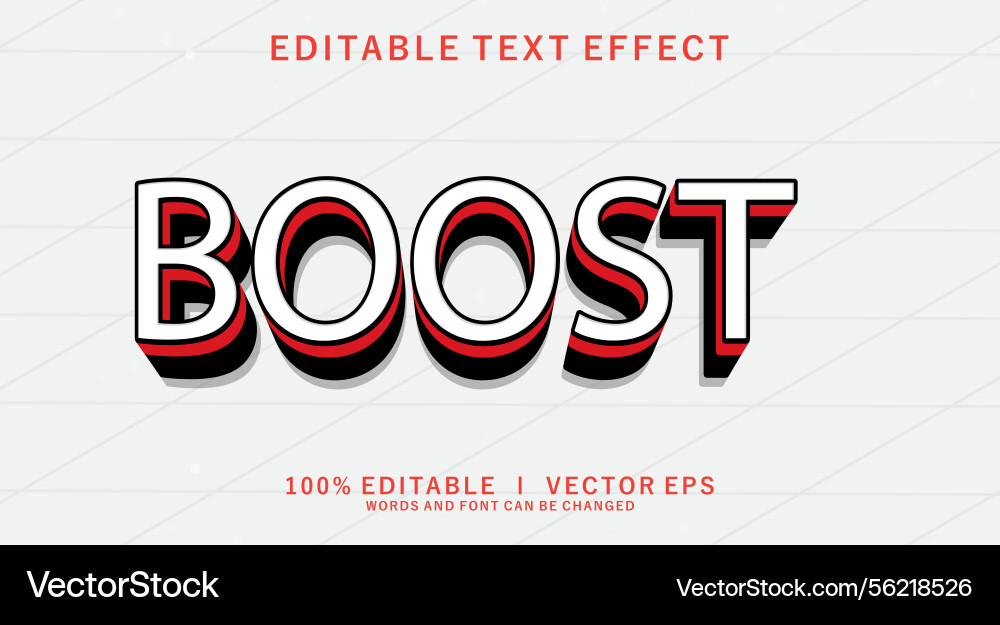 Editable text effect with modern style design Editable text effect with modern style design vector image