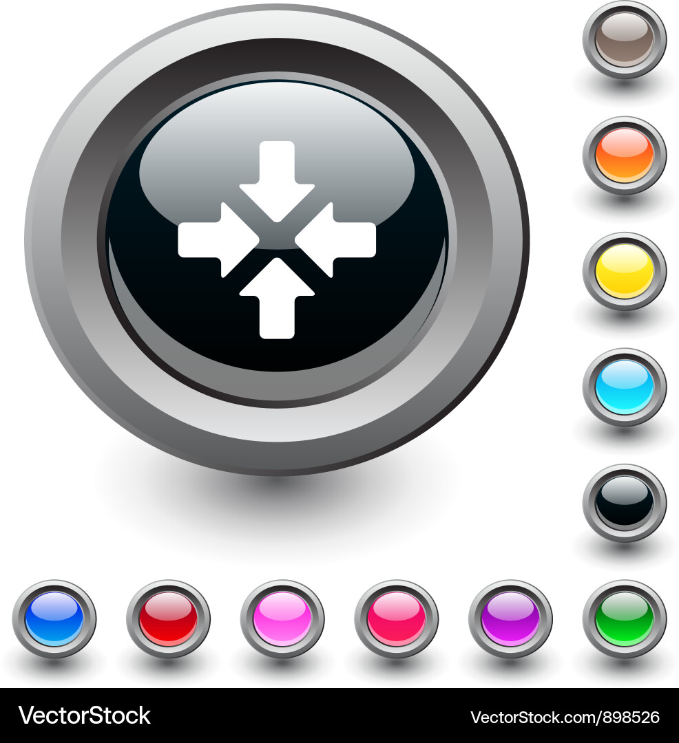 Modern Round Navigation Button vector image