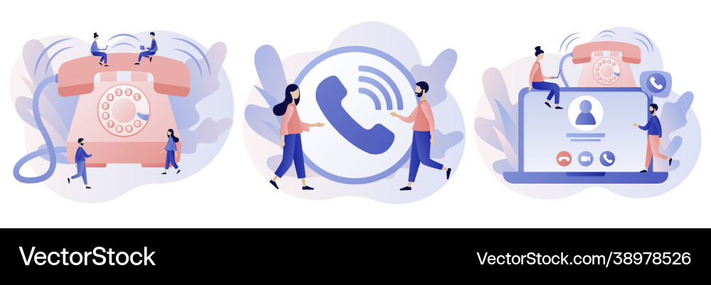 Phone call concept accept button decline Phone call concept accept button decline vector image