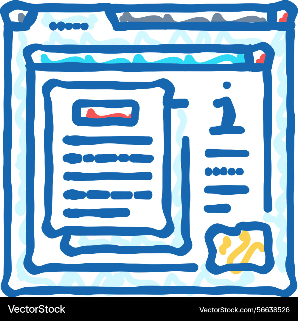 Software documentation icon doodle Software documentation icon doodle vector image