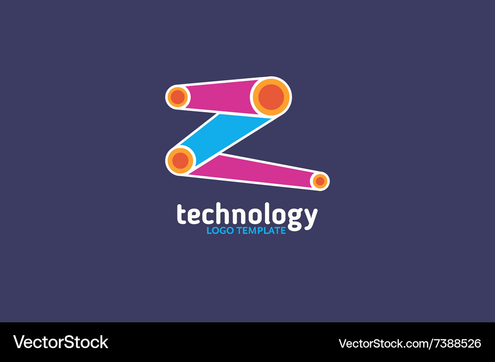 Technology abstract dot connection cross Vector Image