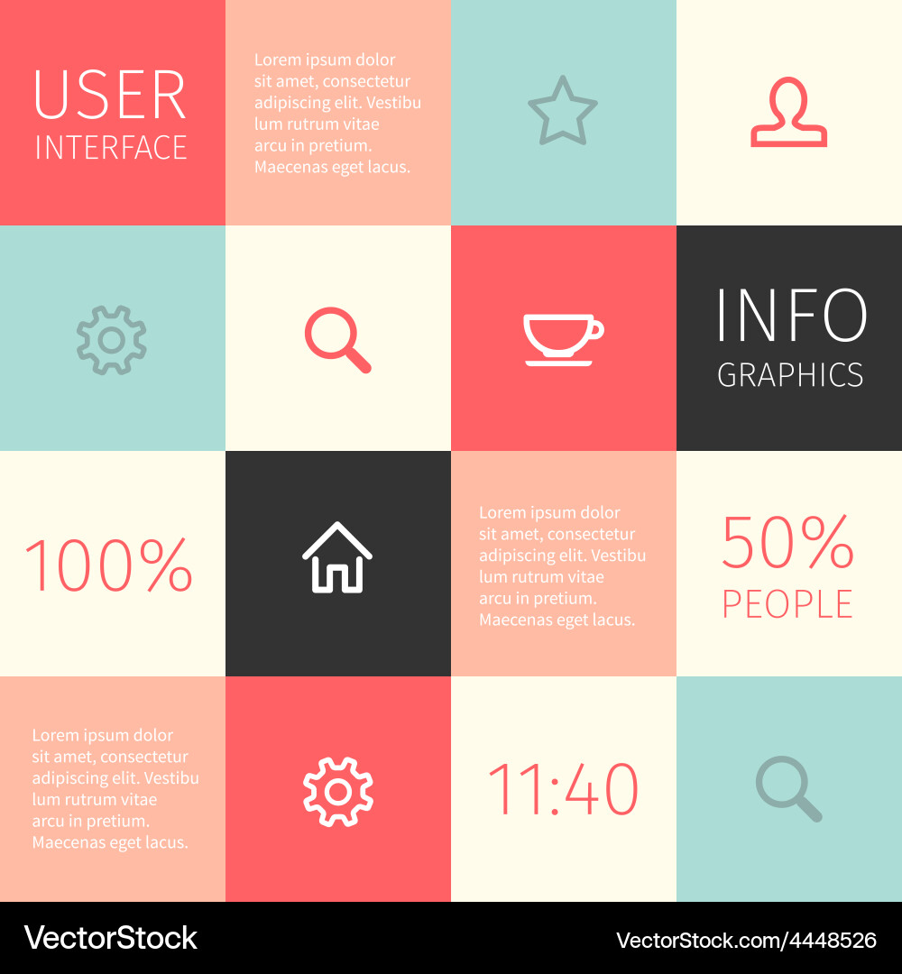 Ui for mobile or web design vector image